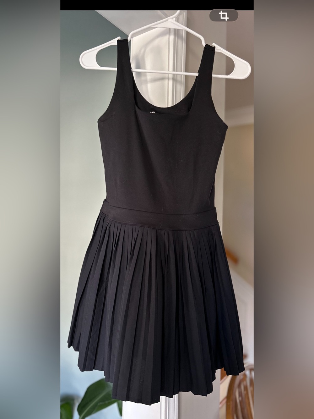 Classic Black Pleated Tank Dress